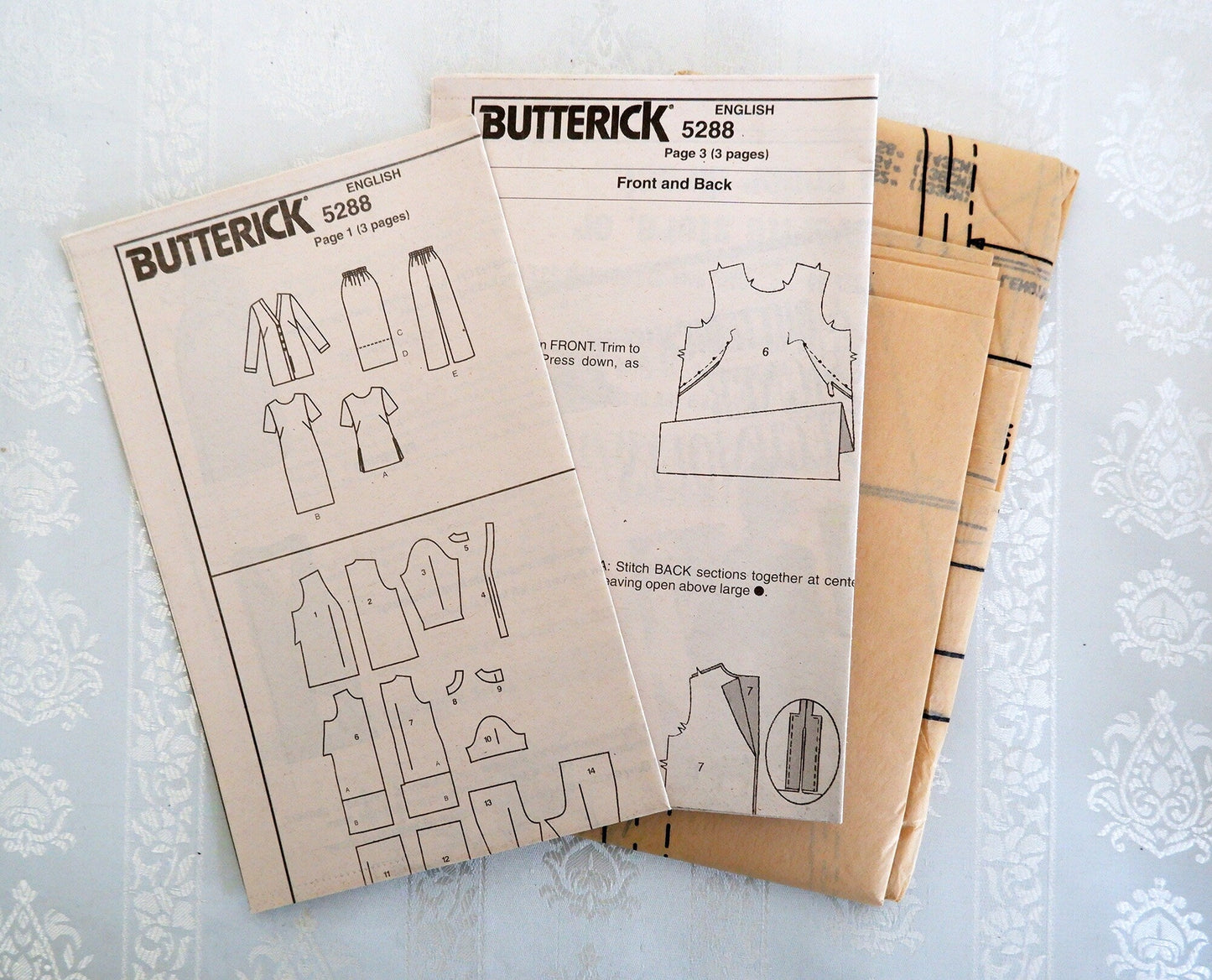 Butterick 5288, jacket dress tunic skirt and pants pattern, Sizes 22W - 26W