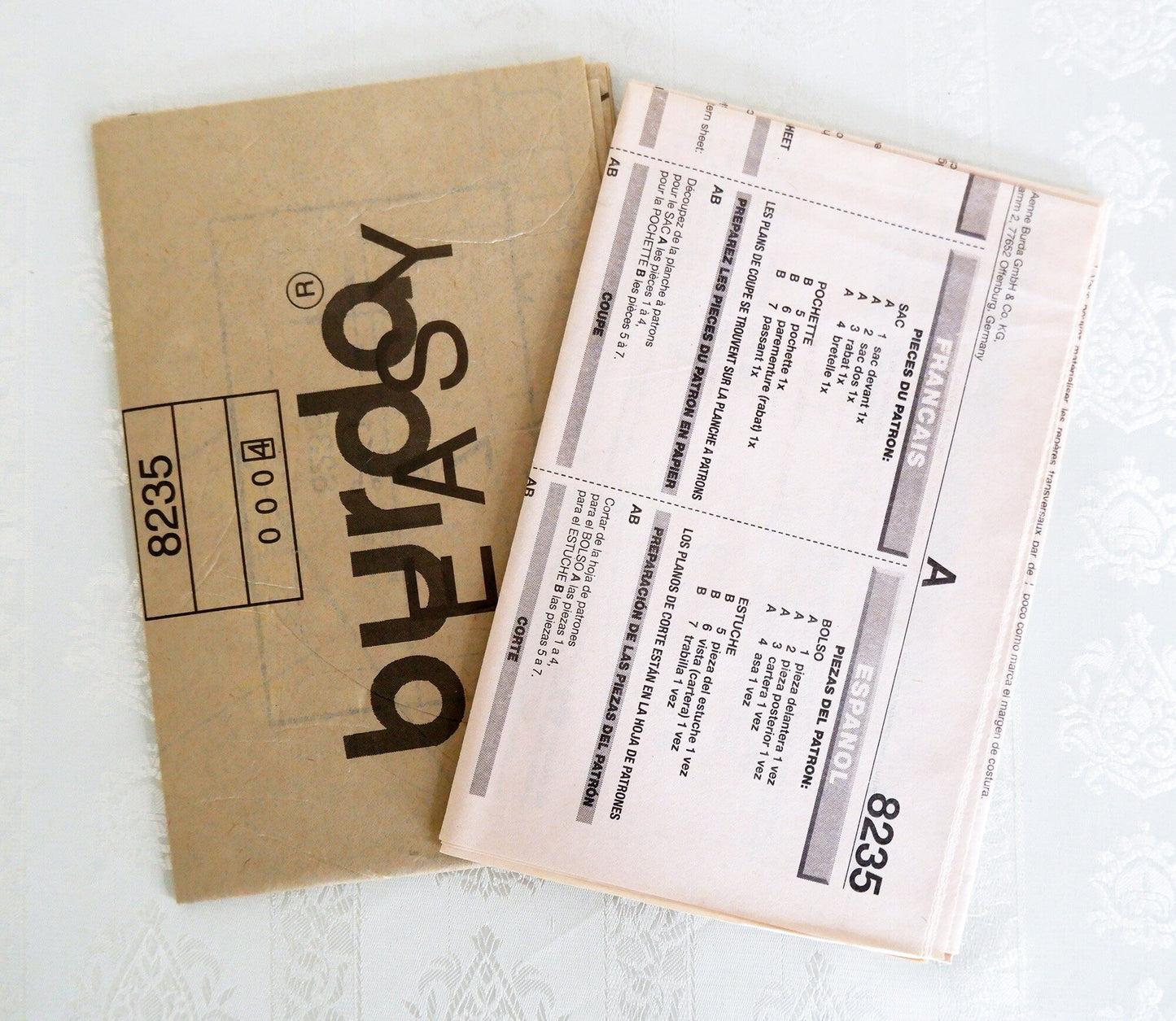 Burda 8235, bag and purse pattern