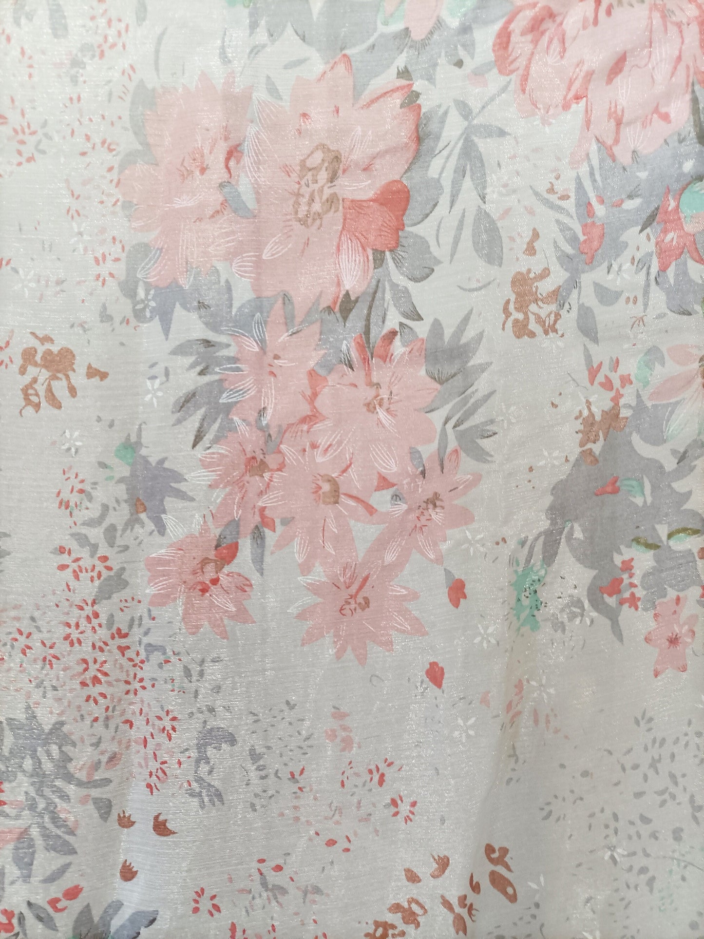 Chiffon - Light Floral - 1.3m Remnant - Fabric Rescue