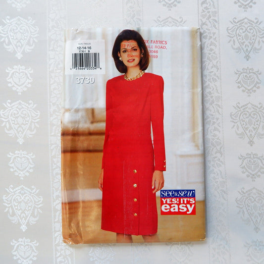 See and Sew 3730, misses' petite dress pattern, sizes 12 - 16