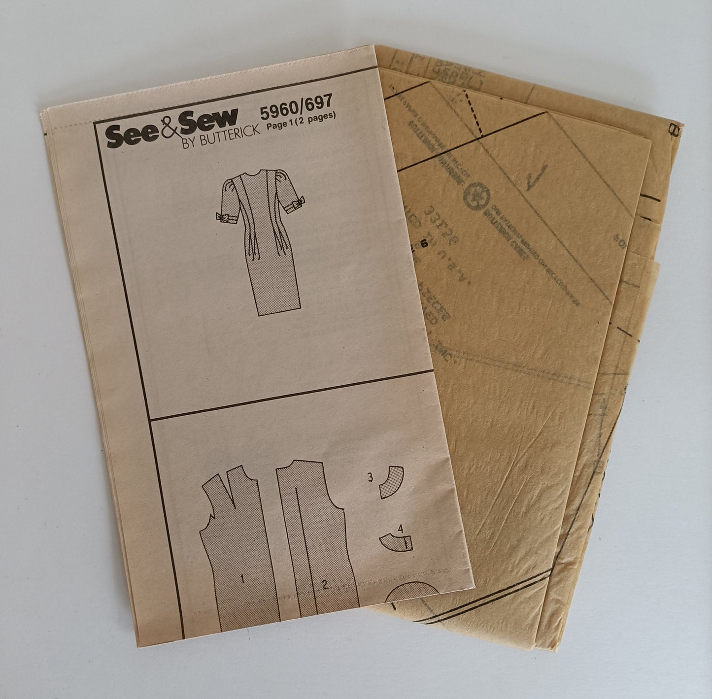 See and Sew 5960 697, misses' petite dress pattern, sizes 6 - 10