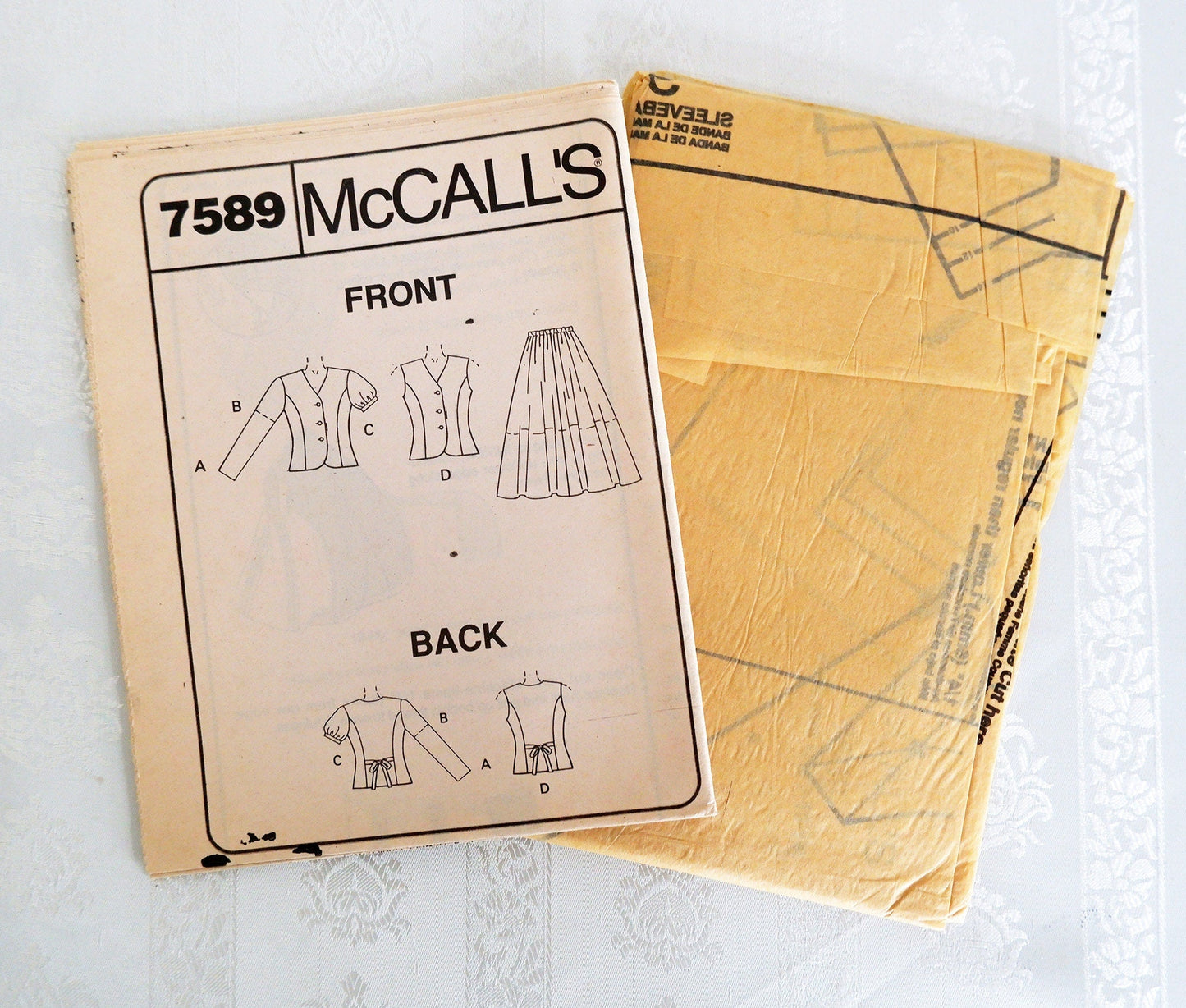 McCall's 7589, jacket vest and skirt pattern, sizes 10 - 14