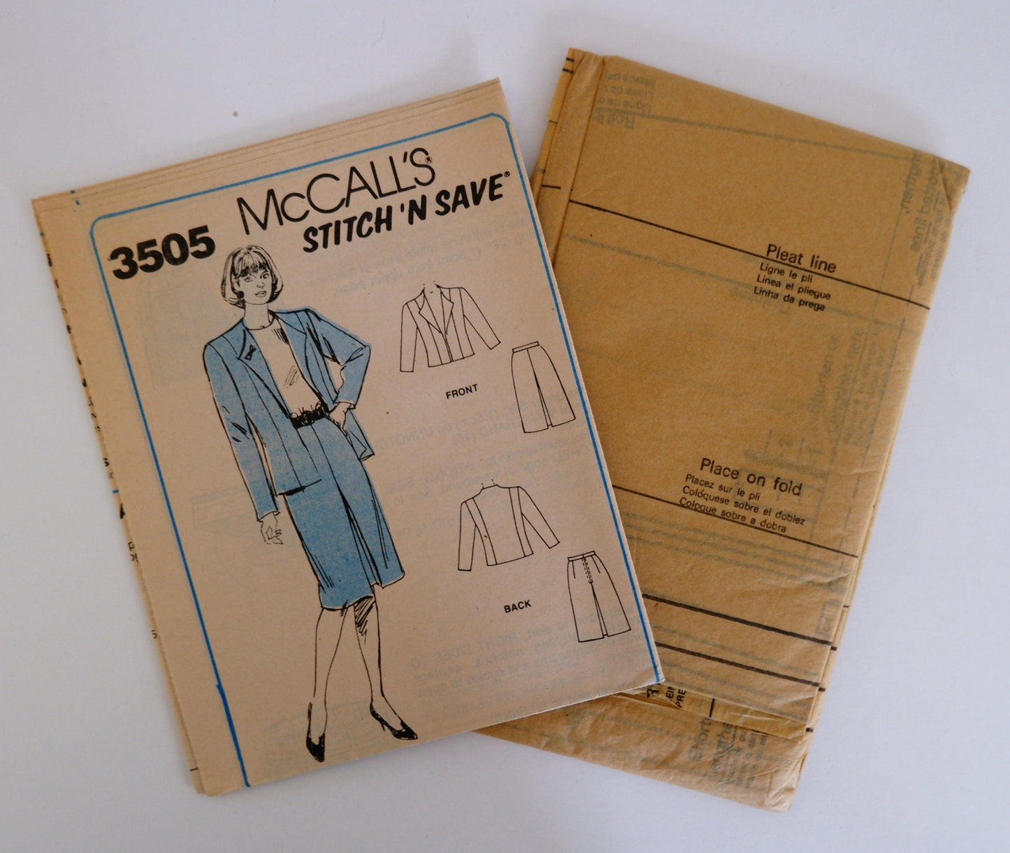 McCall's 3505, lined jacket and skirt pattern, sizes 14 - 18