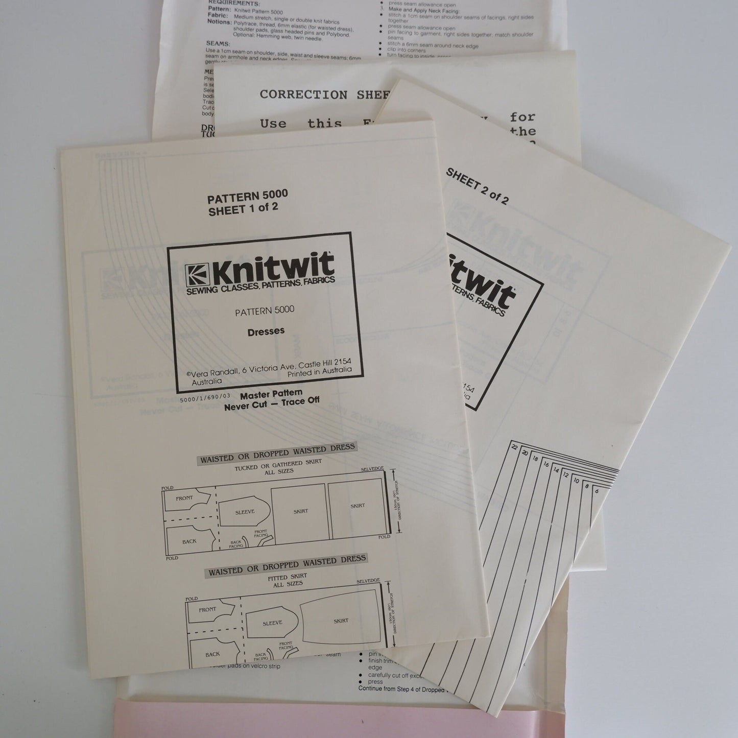 Knitwit Pattern 5000, Women's Dresses, Sizes 6 - 22