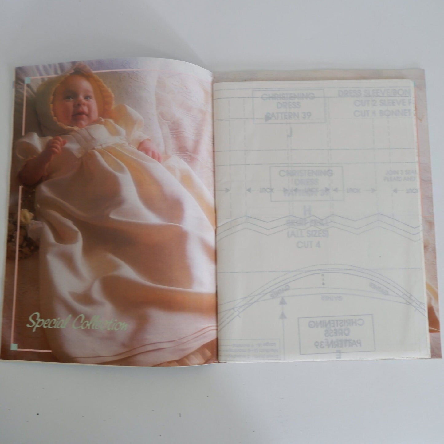 Make It Easy Special Collection 39, Baby Christening dress Matinee jacket Bonnet Romper and Bag pattern