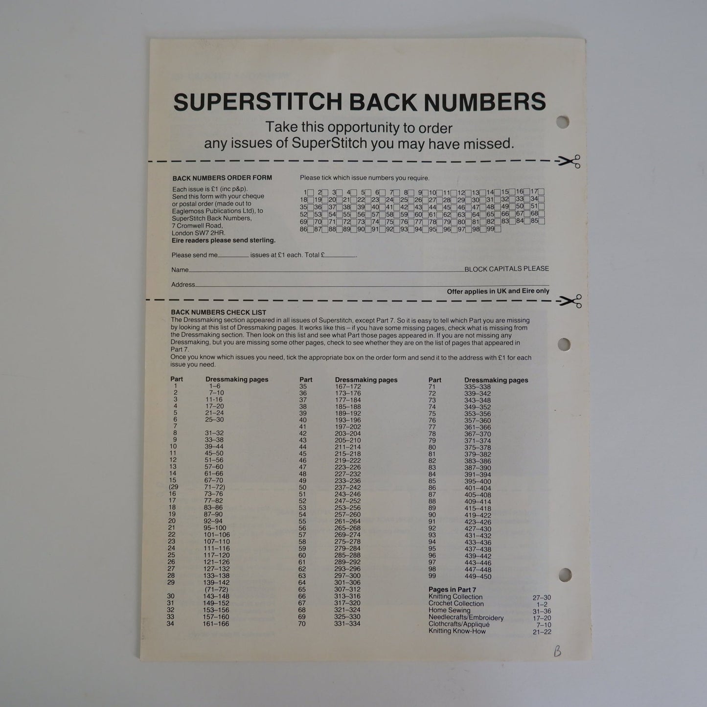 SuperStitch Magazine 99 Dressmaking Quilting Knitting and Toymaking