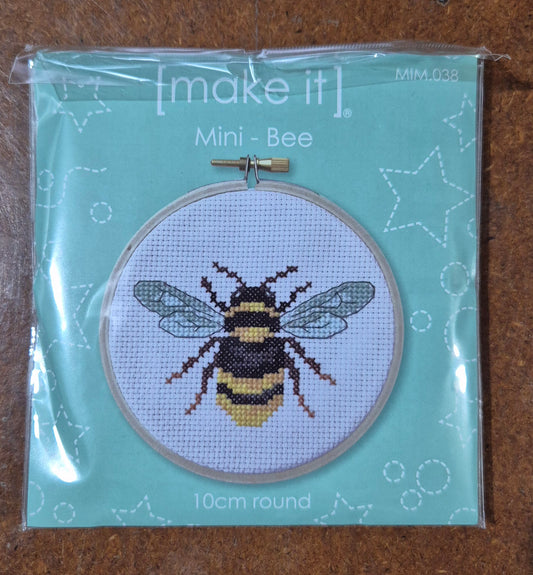 Bee mini cross stitch kit