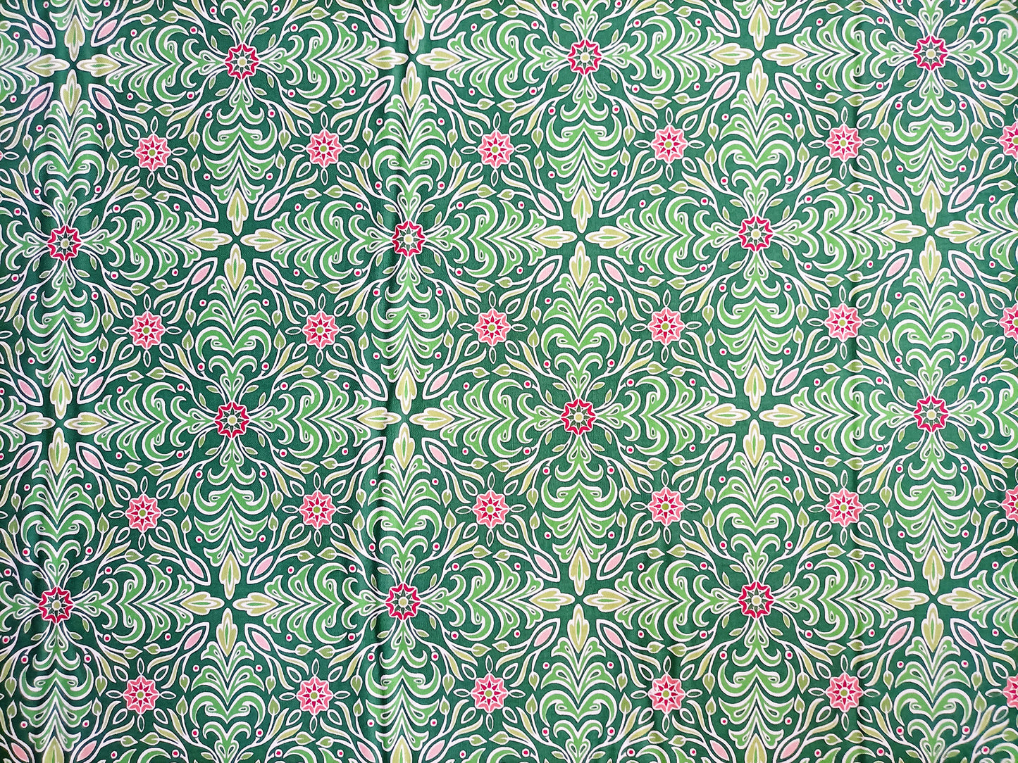 Cotton Fabric - Holiday Jewel Green - Benartex and Amanda Murphy