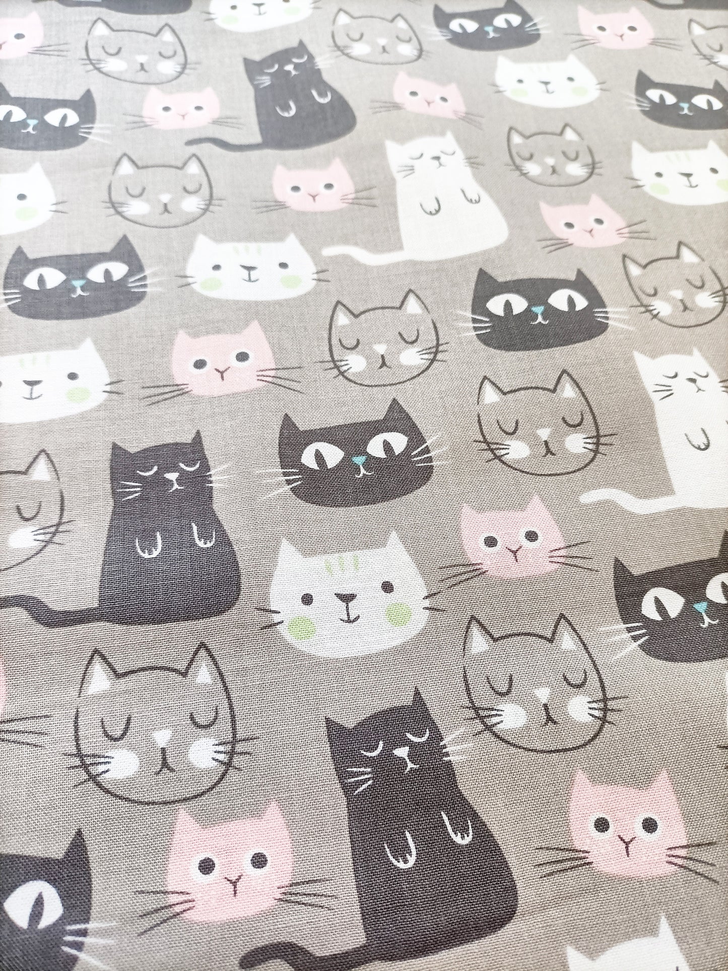 Cotton Fabric - Purrfect Day Cats on Grey - My Mind's Eye - Riley Blake