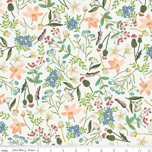 Cotton Fabric - Wildwood Wander Cream - Katherine Lenius - Riley Blake