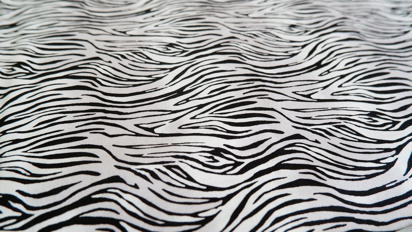 Cotton Fabric - Small White Tiger Print - Riley Blake