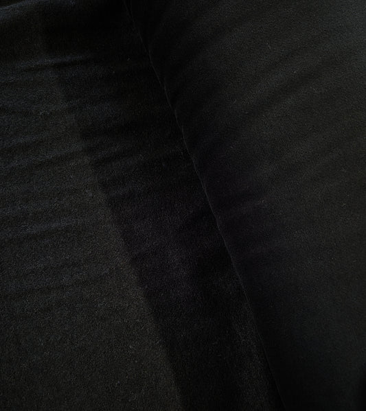 Black polyfleece - windcheater - Fabric Rescue