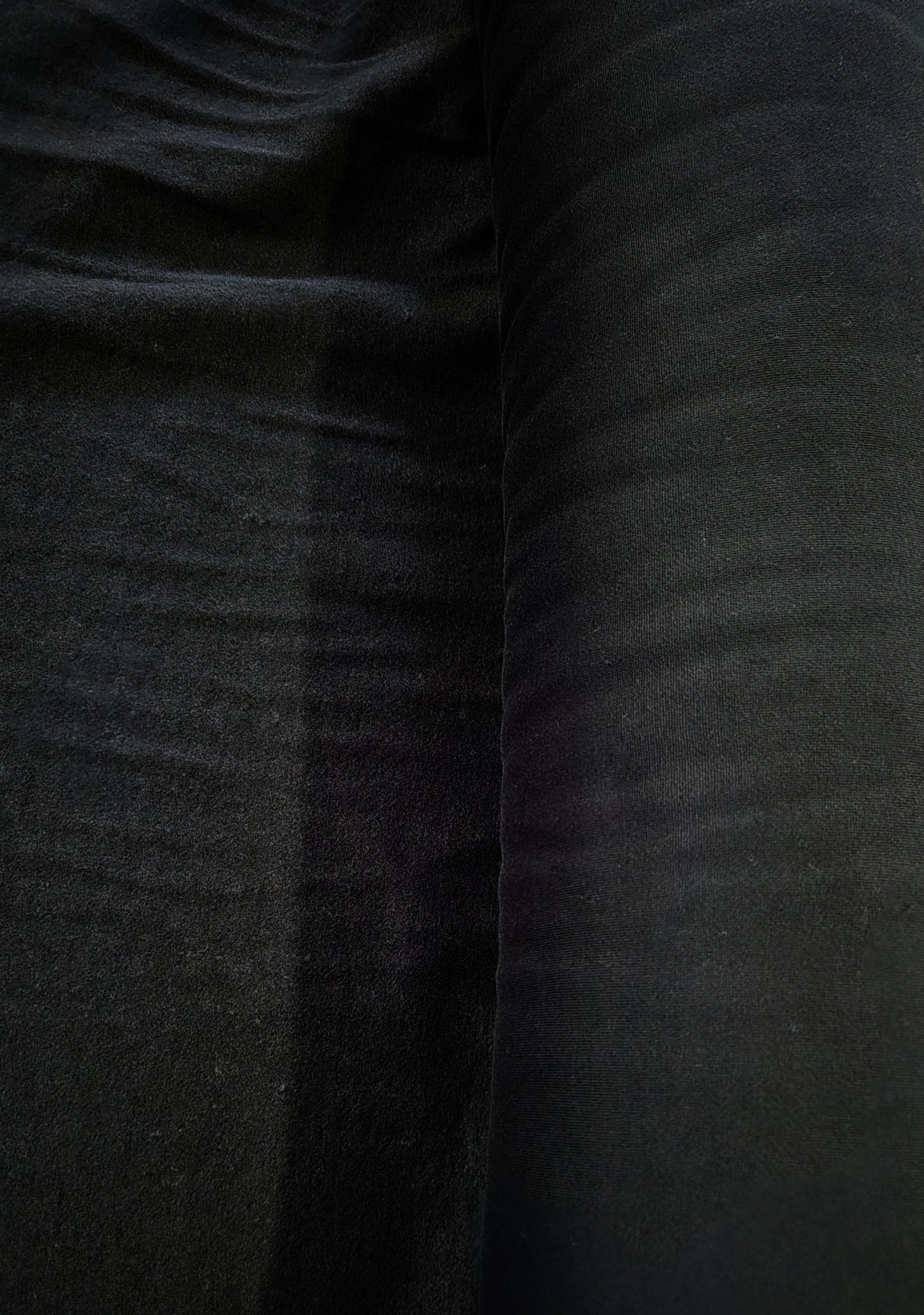 Black polyfleece - windcheater - Fabric Rescue