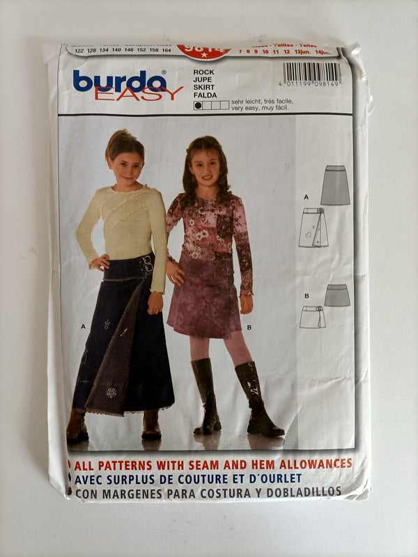 Burda 9814, Kids skirt pattern, Size 7 to junior 14 – AltFabrics