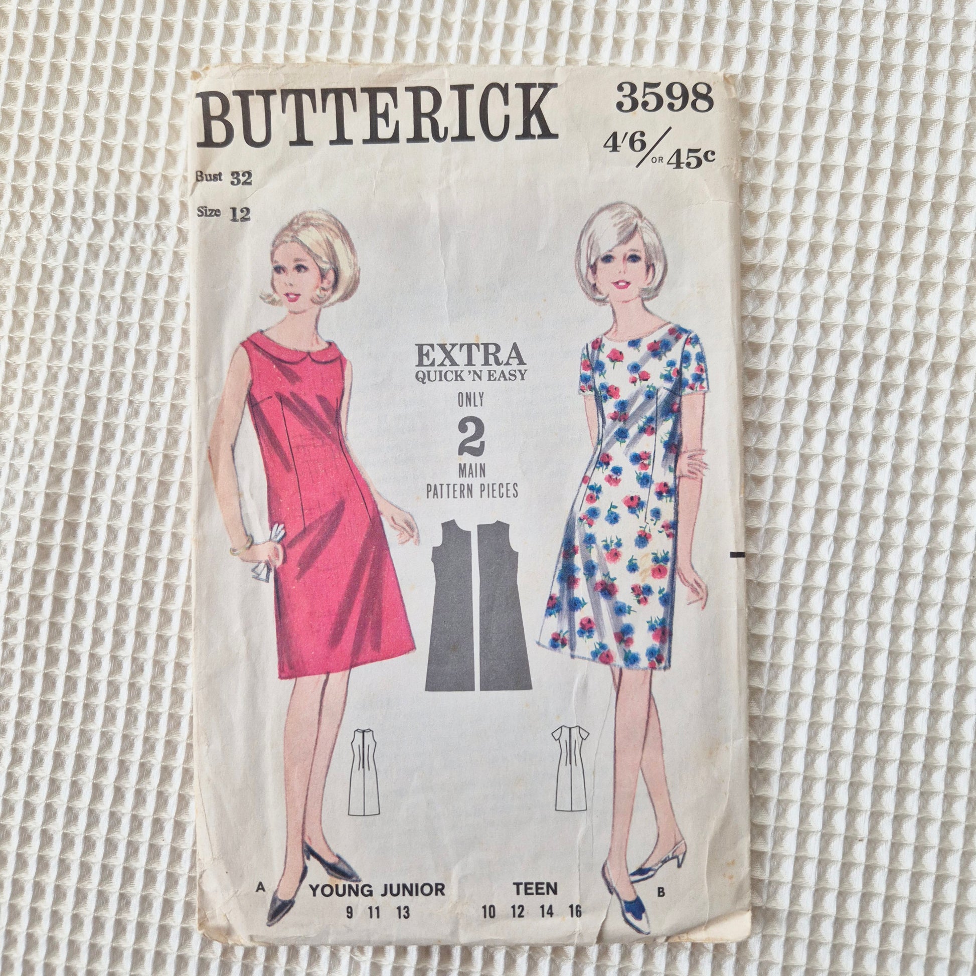 Vintage dress sewing pattern
