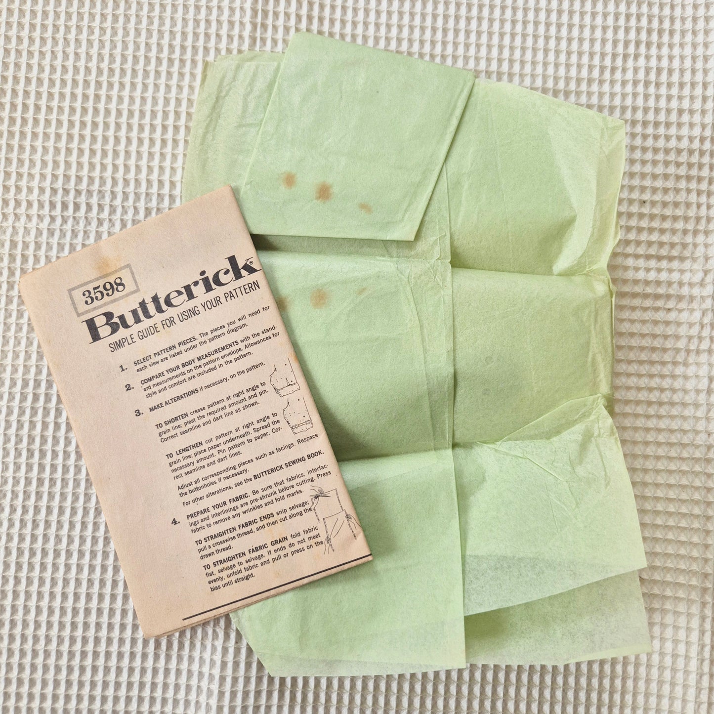 Butterick 3598 sewing pattern and instructions