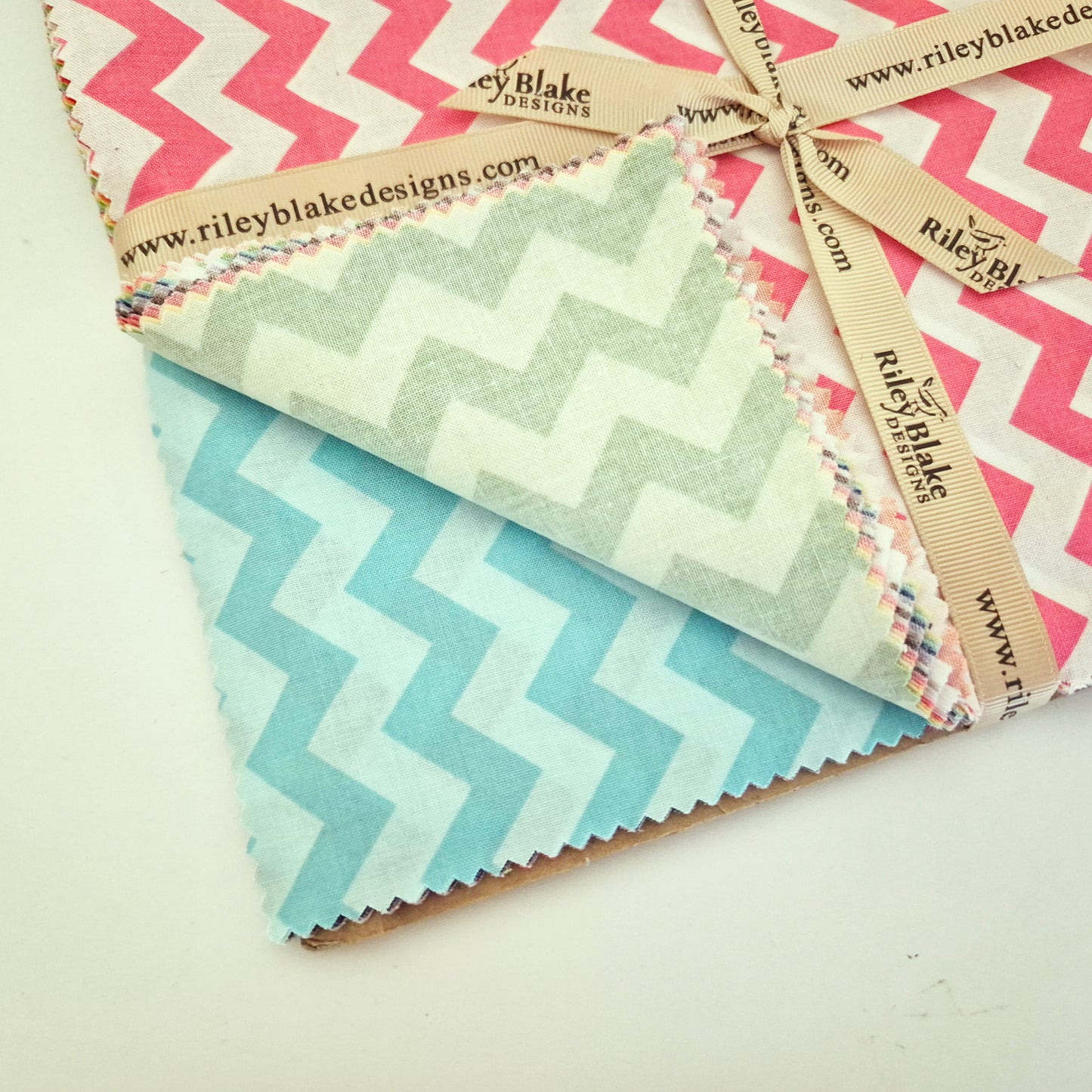 Small Chevron - 10 inch Stacker - 24 Pieces - Riley Blake