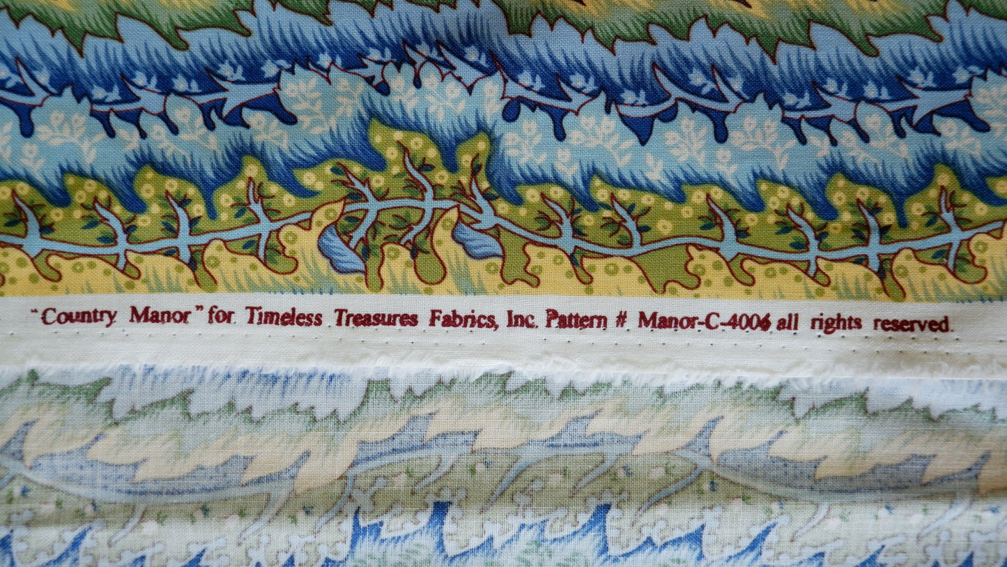Cotton Fabric - Country Manor - 1.05m remnant - Fabric Rescue
