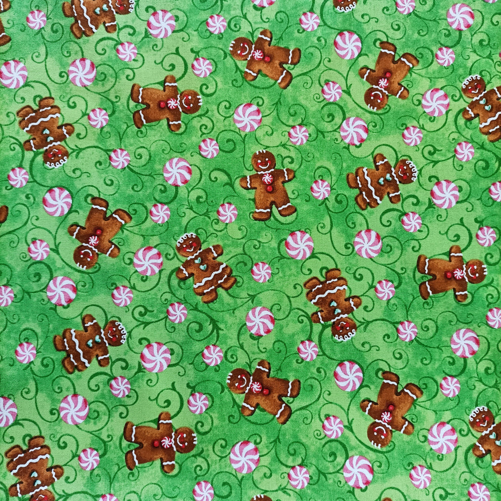 Gingerbread man Christmas Cotton – AltFabrics