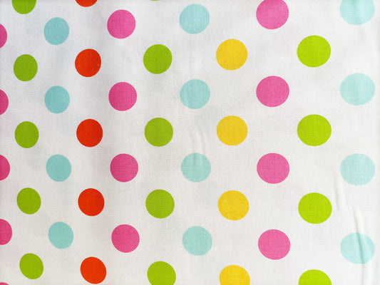 Cotton Fabric - Le Creme Medium Dot Reversed Cream Multi - Riley Blake