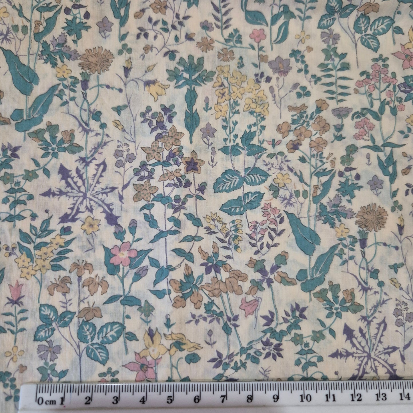 Liberty tana lawn fabric with ruler