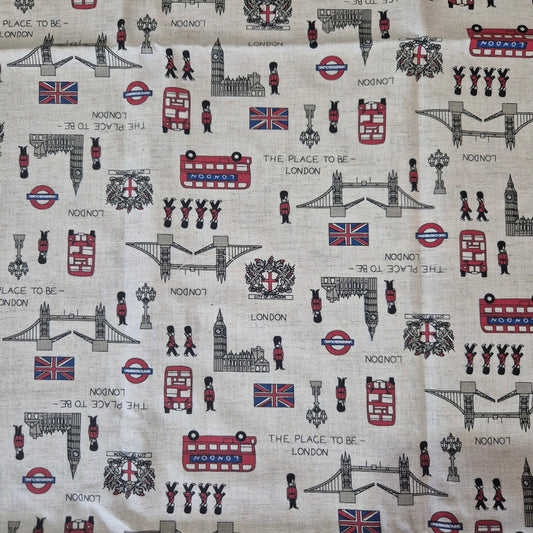 Cotton Fabric - London - 1m remnant - Fabric Rescue