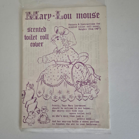 Mary-Lou mouse toilet roll cover pattern, Frill Seekers Collection by Lyndall