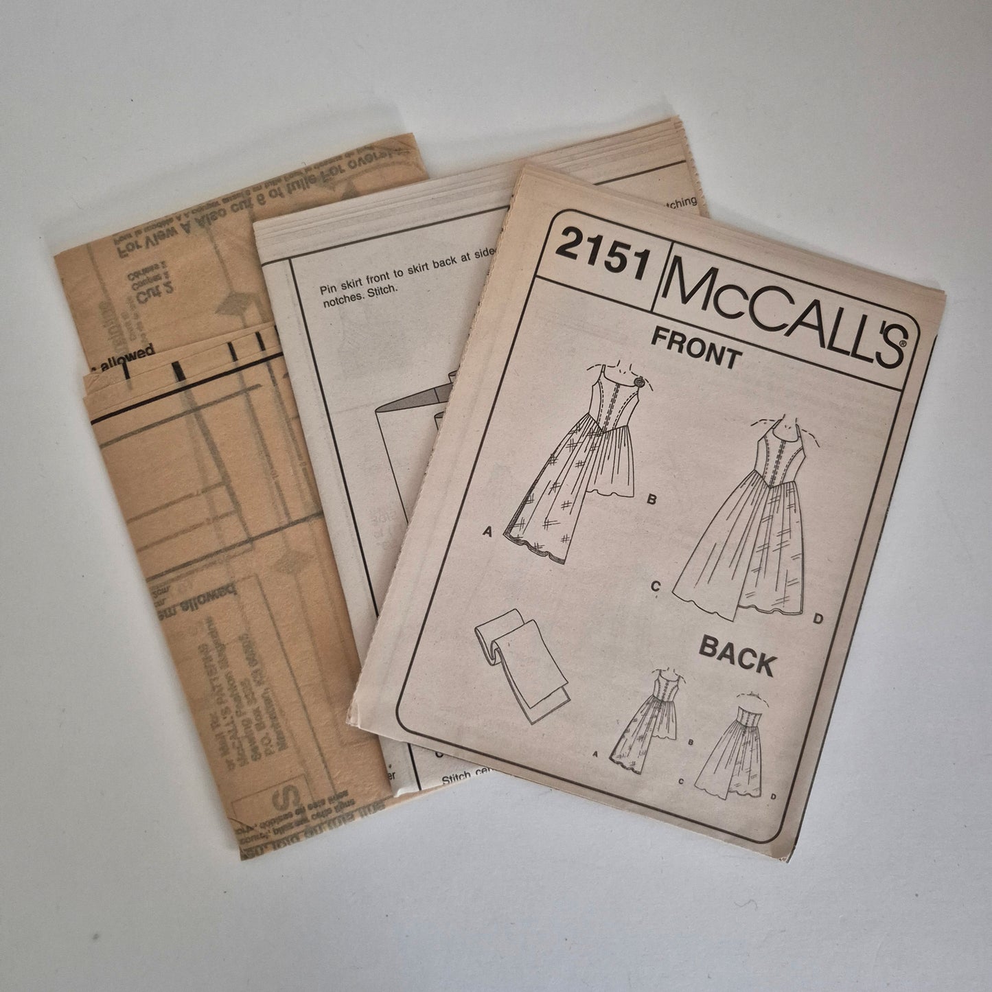 McCall's 2151, girls stole and dress pattern, size 7 to 10