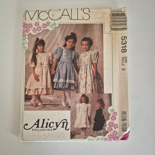 McCall's 5318, girls dress pattern, size 5