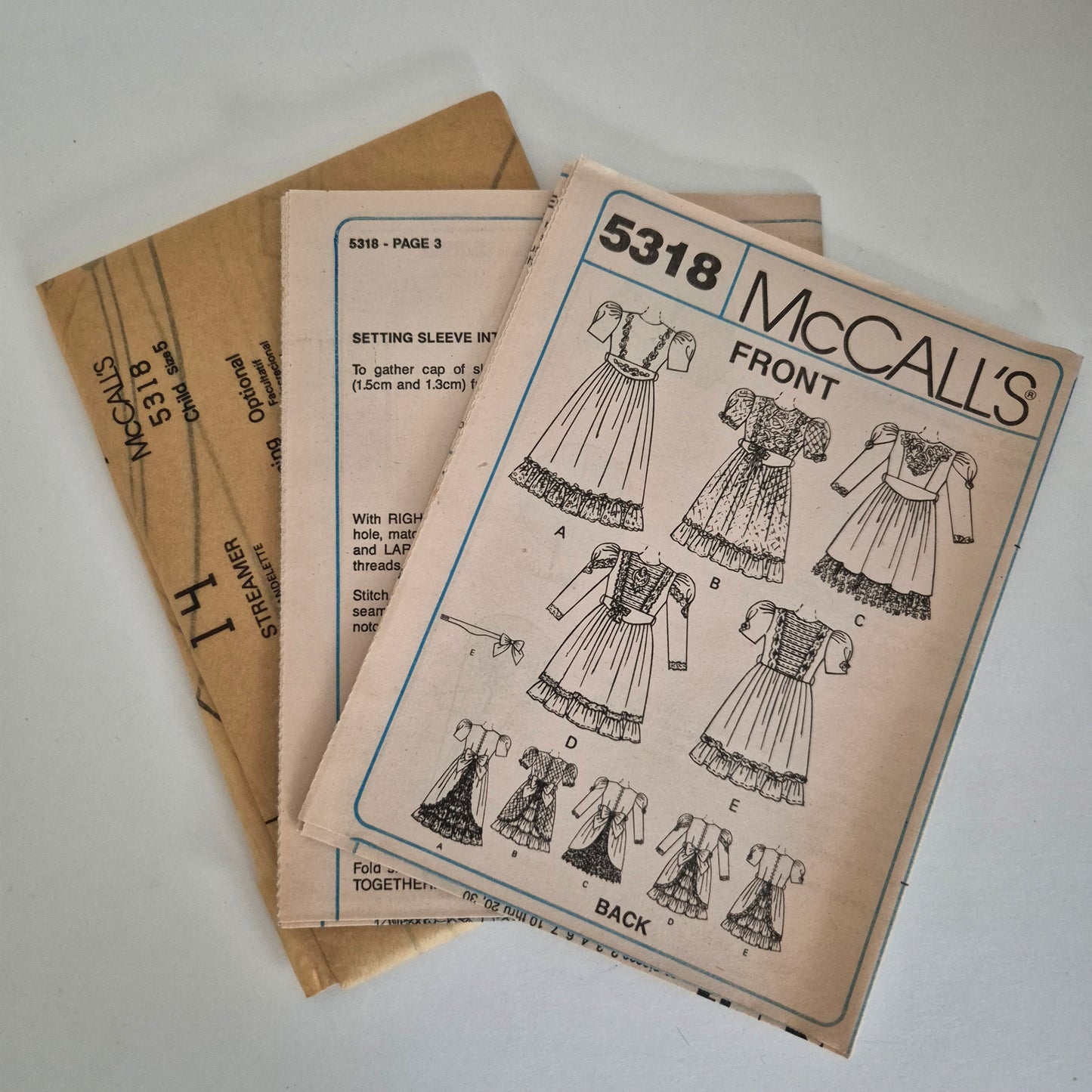 McCall's 5318, girls dress pattern, size 5