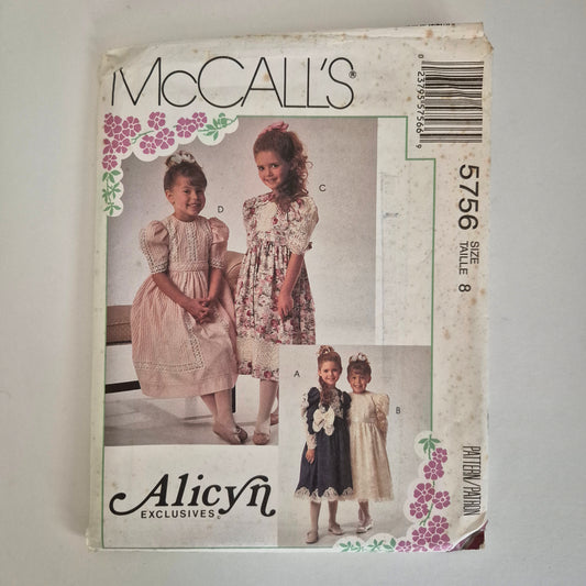 McCall's 5756, girls dress pattern, size 8