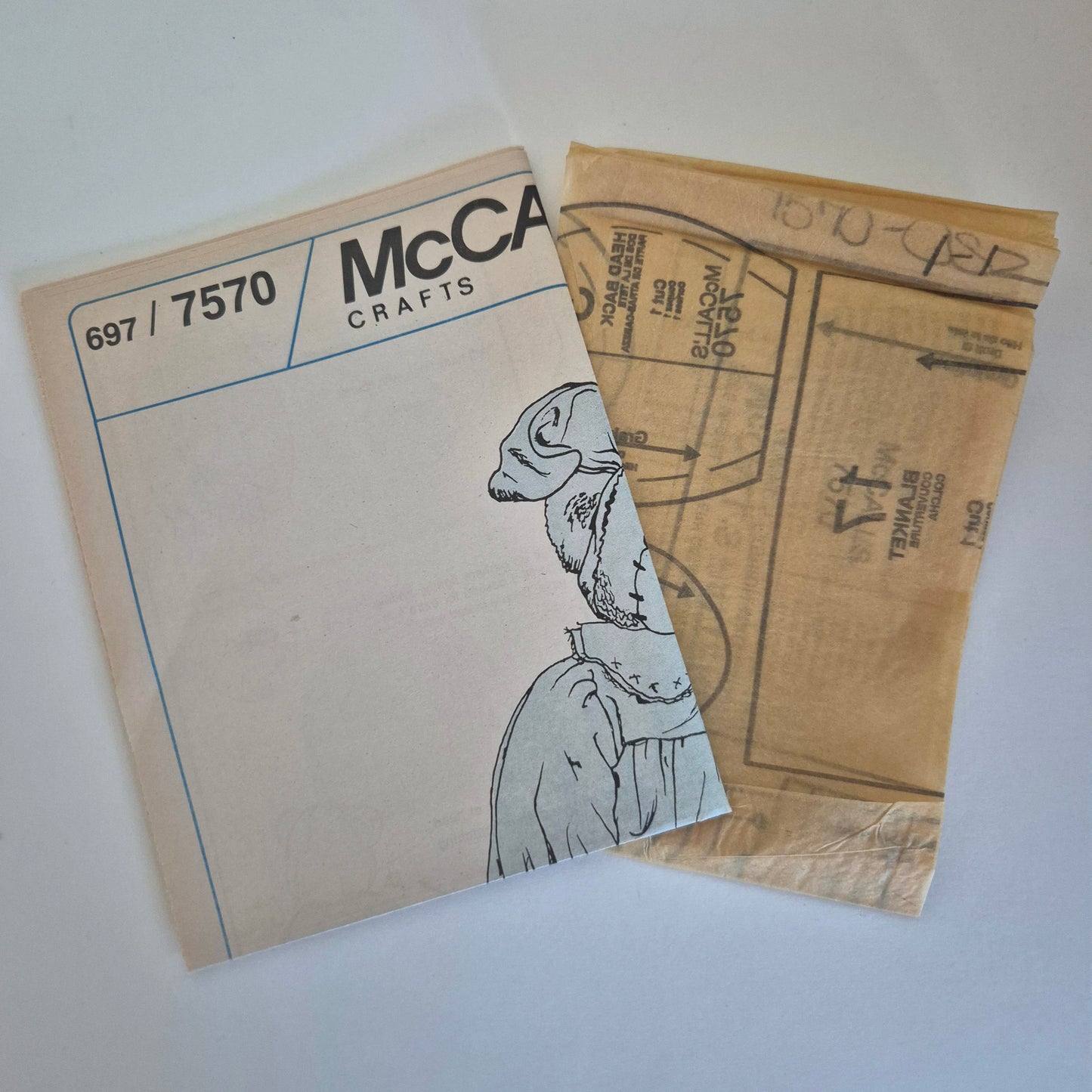 McCall's 7570, Wanna-be Bunny, 12" Bear with bunny ears