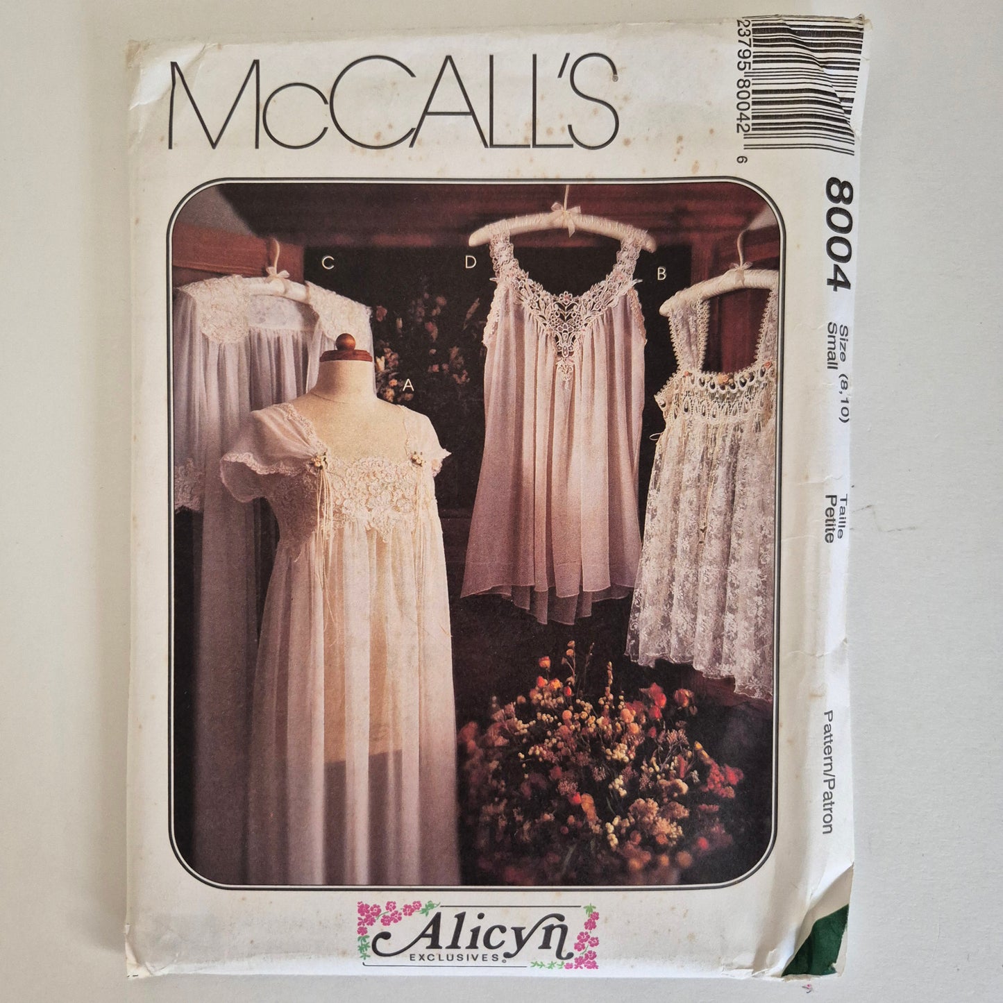 McCall's 8004, Lingerie pattern, Size Small 8 - 10