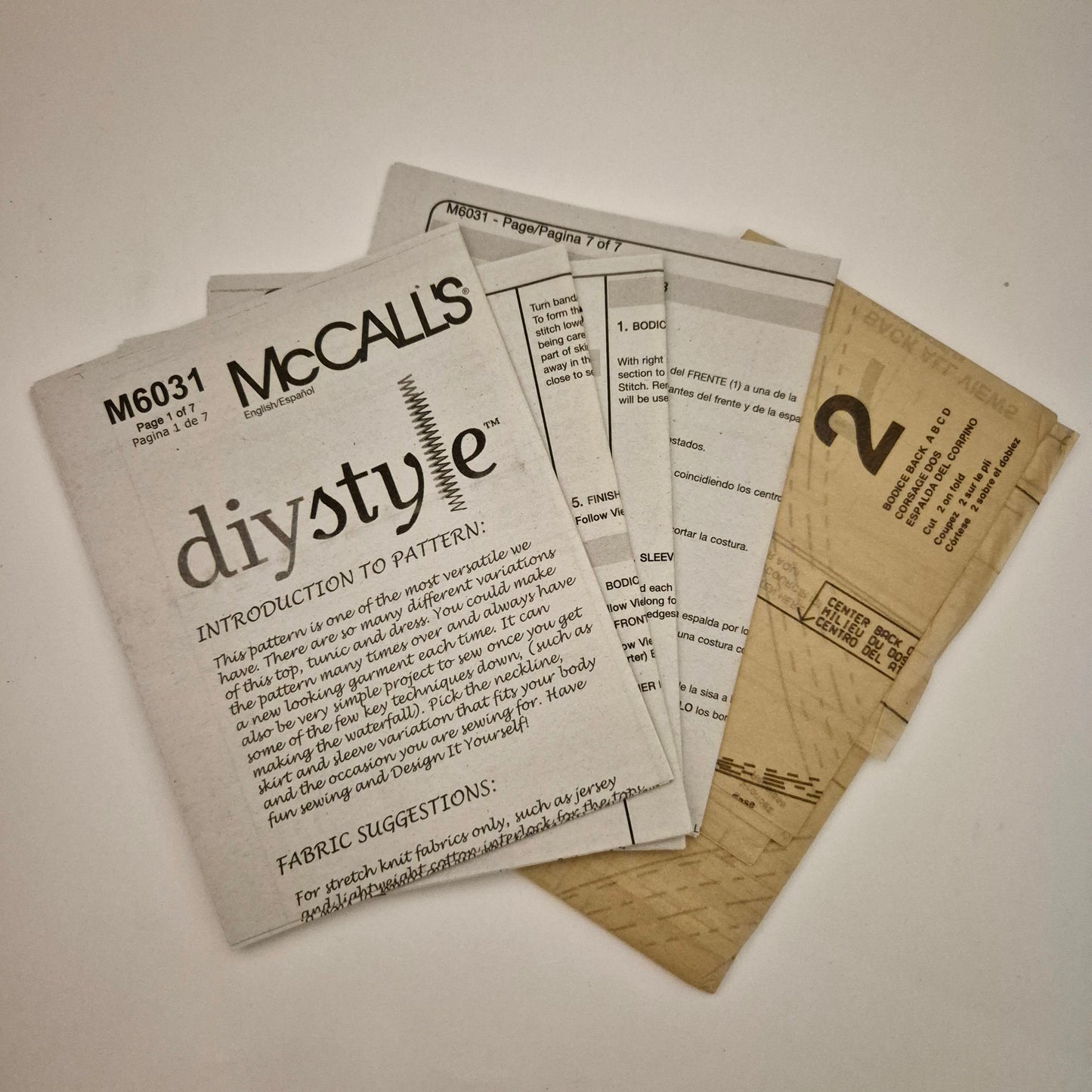 McCall's M6031, top tunic and dress pattern, sizes 4 - 12