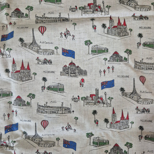 Cotton Fabric - Melbourne - 1.5m remnant - Fabric Rescue