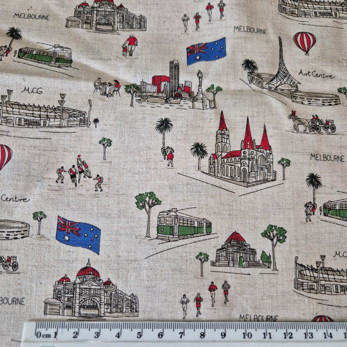 Cotton Fabric - Melbourne - 1.5m remnant - Fabric Rescue