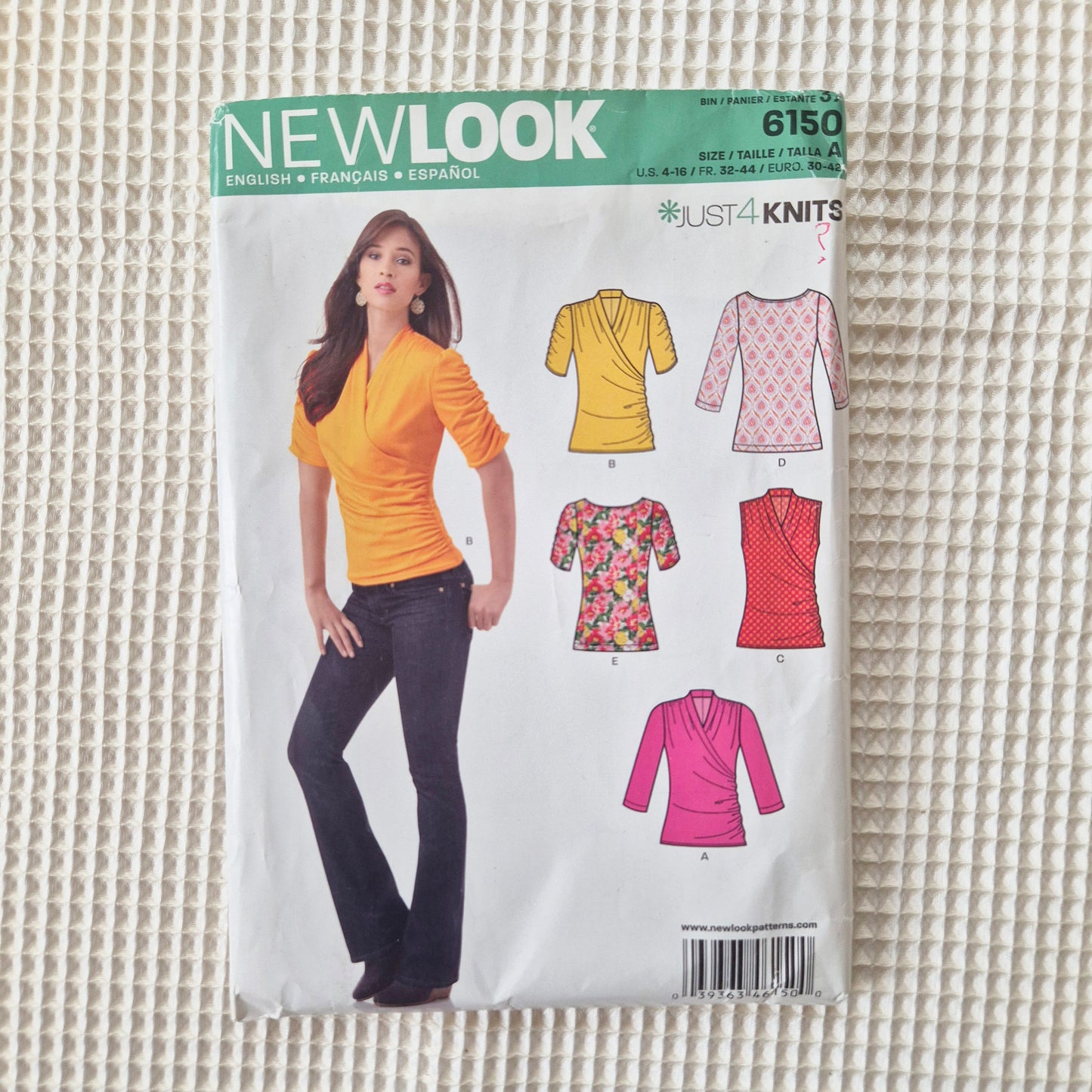 New Look 6150, top pattern, sizes 4 - 16