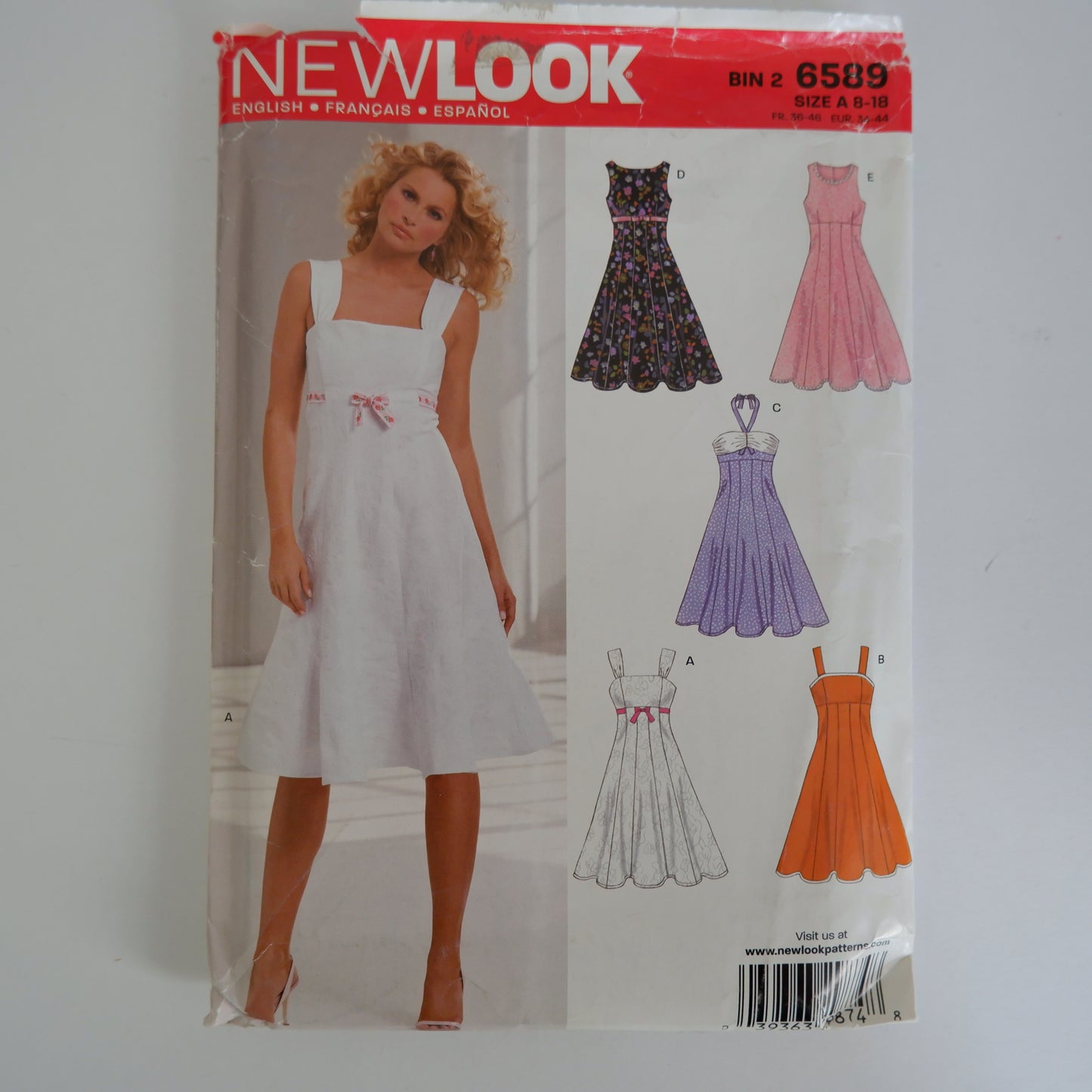 New Look 6589, Dress pattern, Sizes 8 - 18