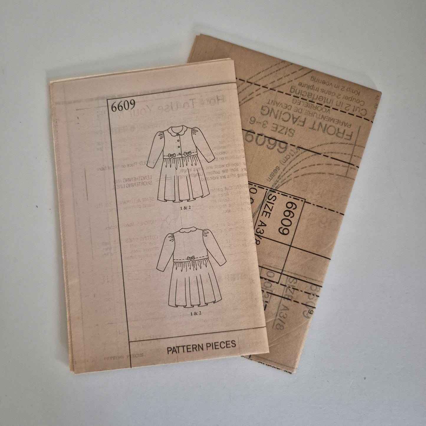 New Look 6609, girls dress pattern, ages 3 to 8