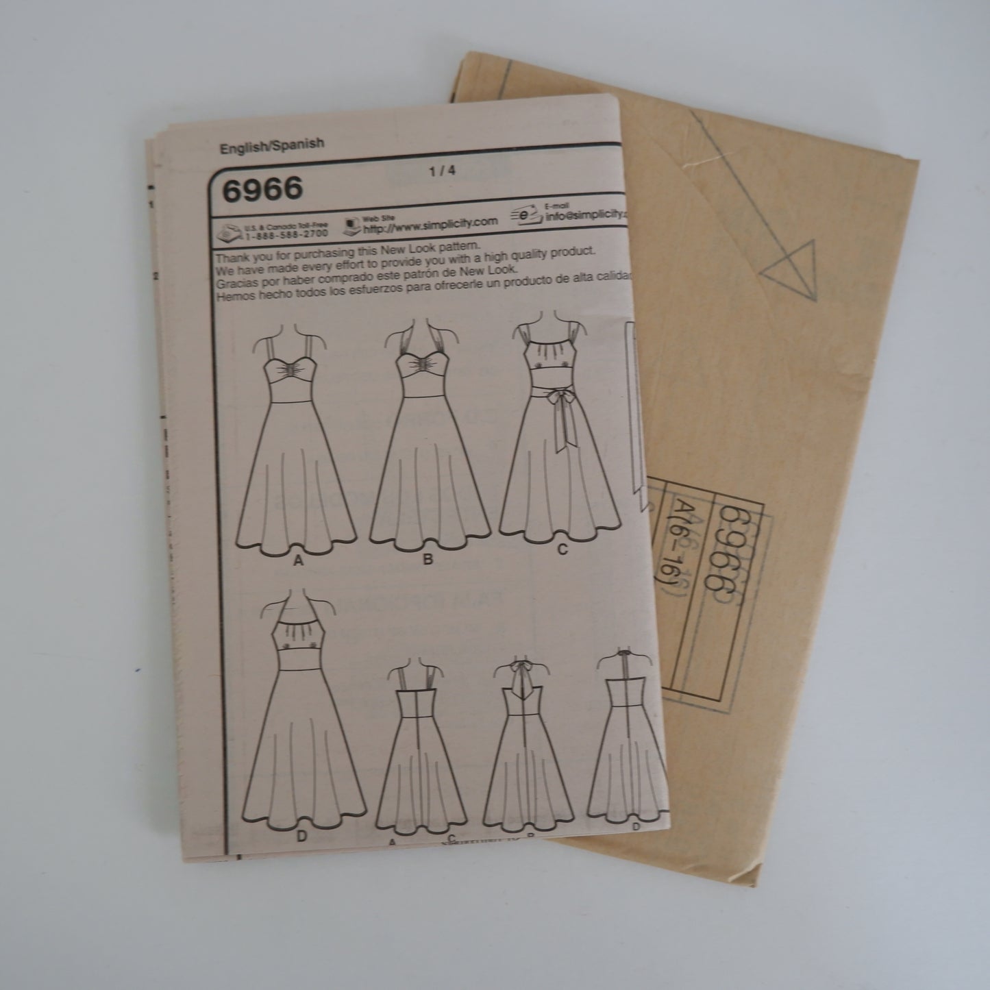 New Look 6966, Dress pattern, Sizes 6 - 16