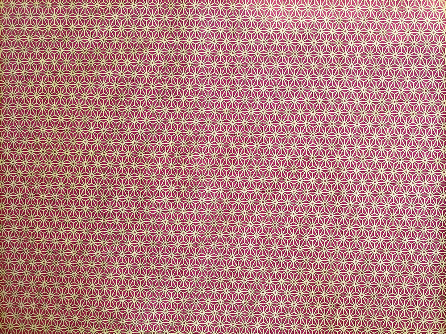 Cotton Fabric - Oriental Metallic Stars on Red - Robert Kaufman