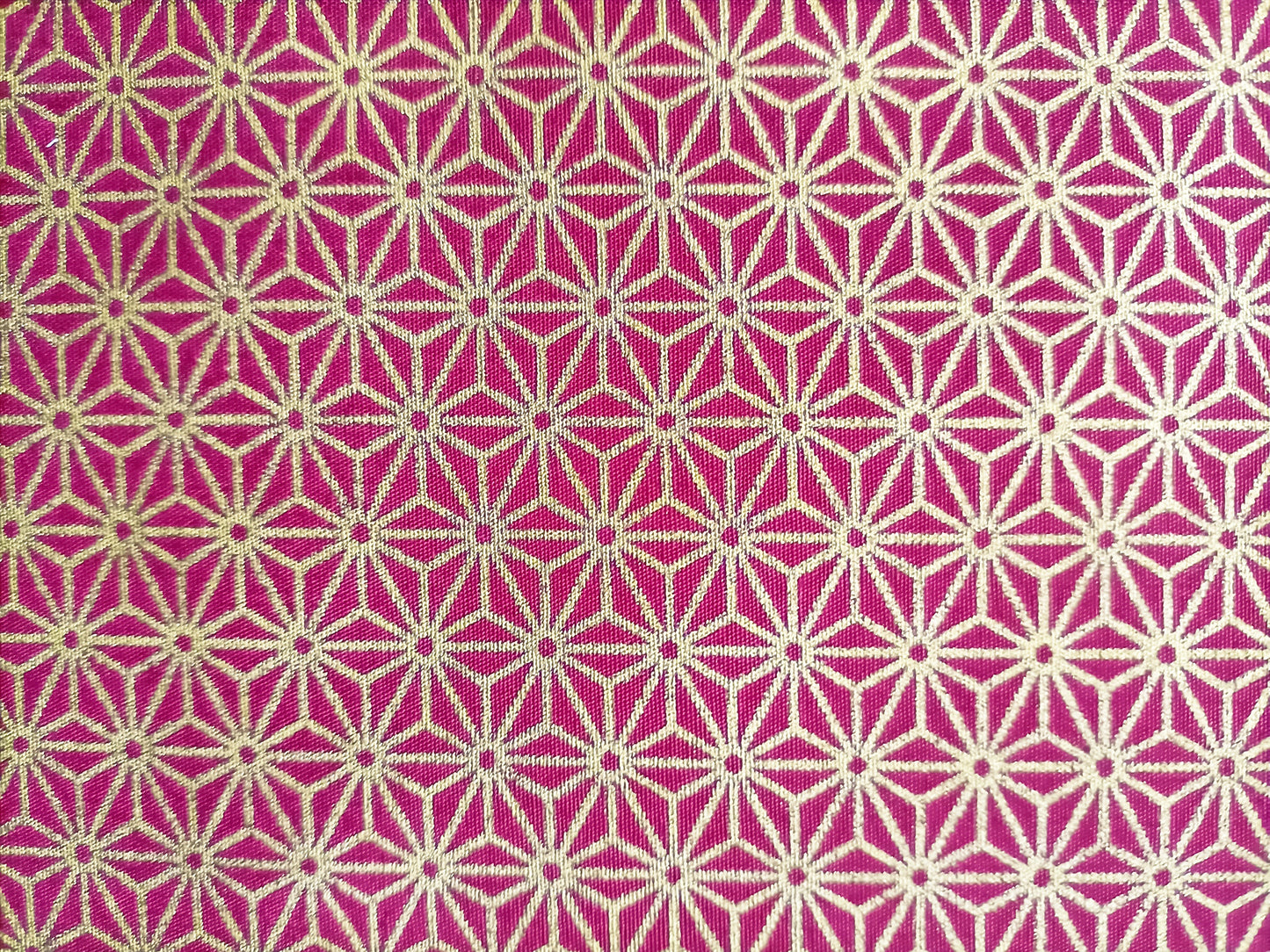 Cotton Fabric - Oriental Metallic Stars on Red - Robert Kaufman