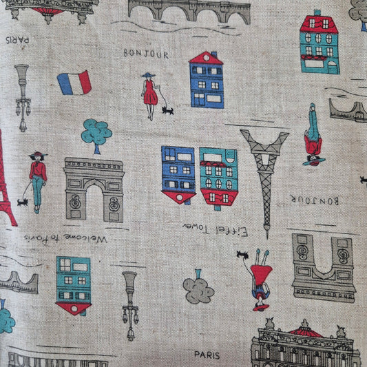 Cotton Fabric - Paris - 1m remnant - Fabric Rescue