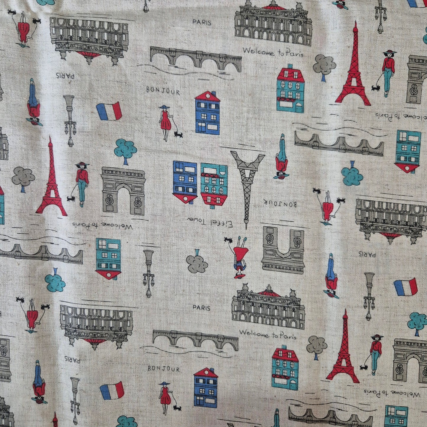 Cotton Fabric - Paris - 1m remnant - Fabric Rescue