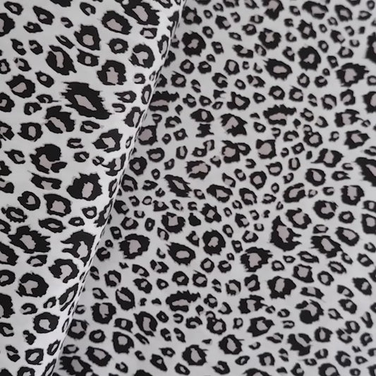 Fat Quarter - Small Snow Leopard Print - Riley Blake - Cotton Fabric