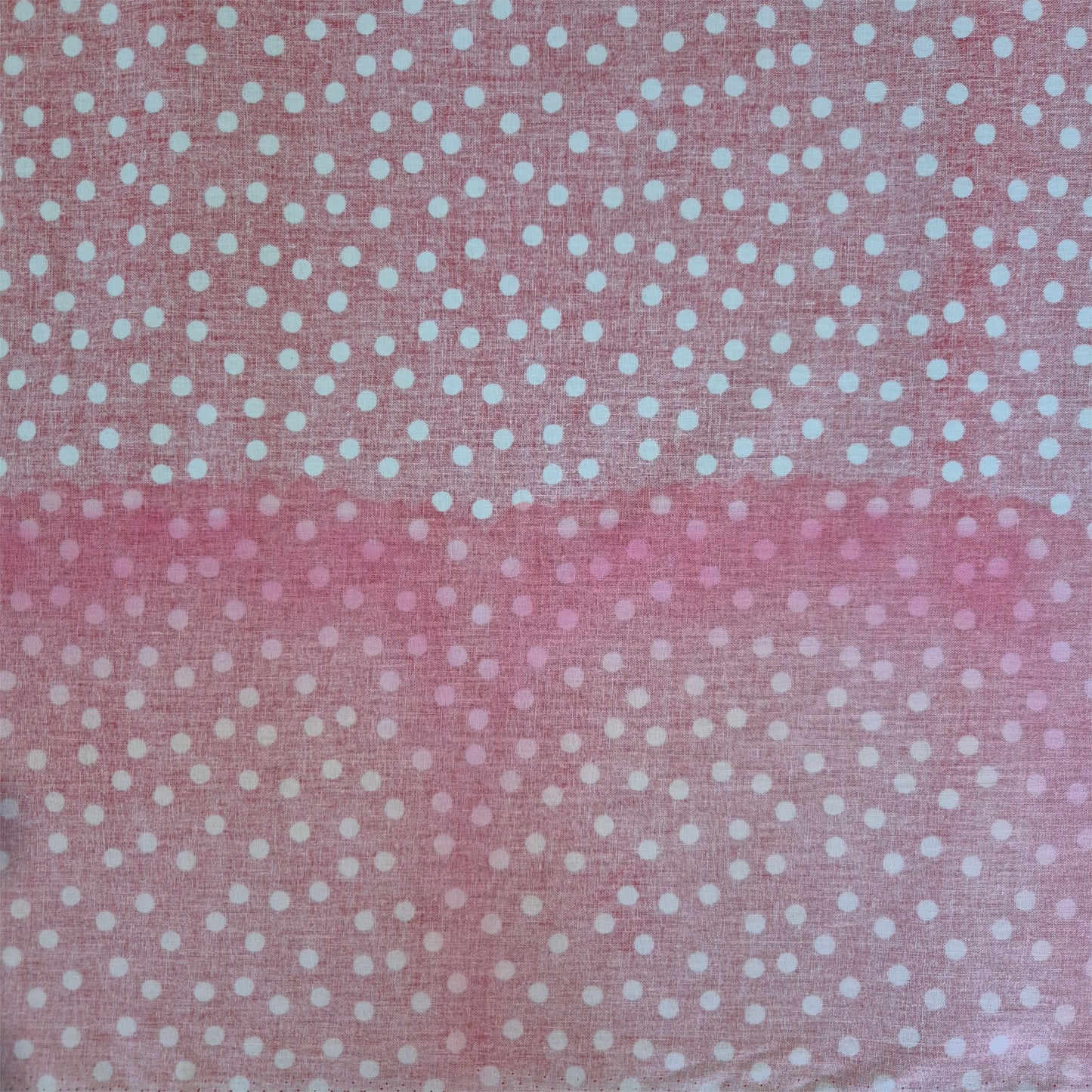 Laminated Cotton - Red with White Dots - Water Damage - 145cm remnant - Fabric Rescue