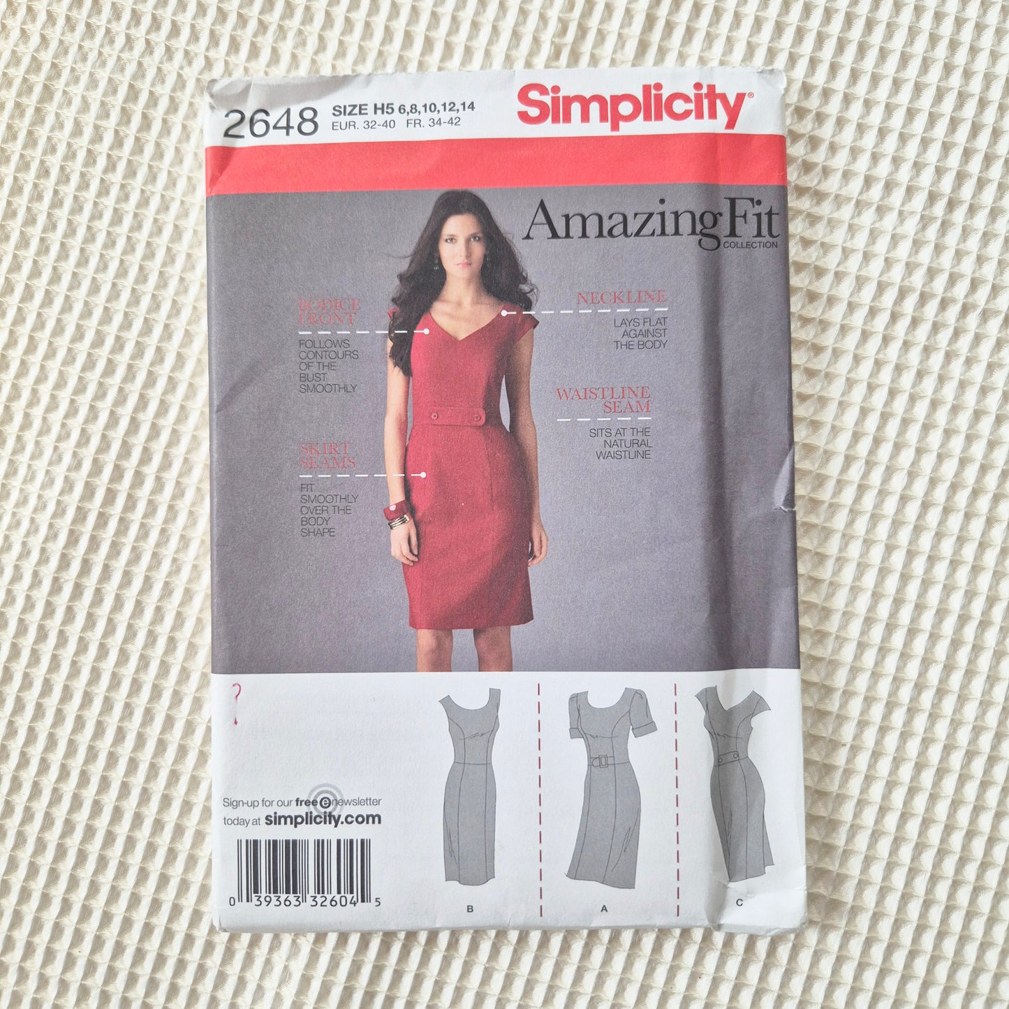 Simplicity 2648, misses dress pattern, sizes 6 - 14