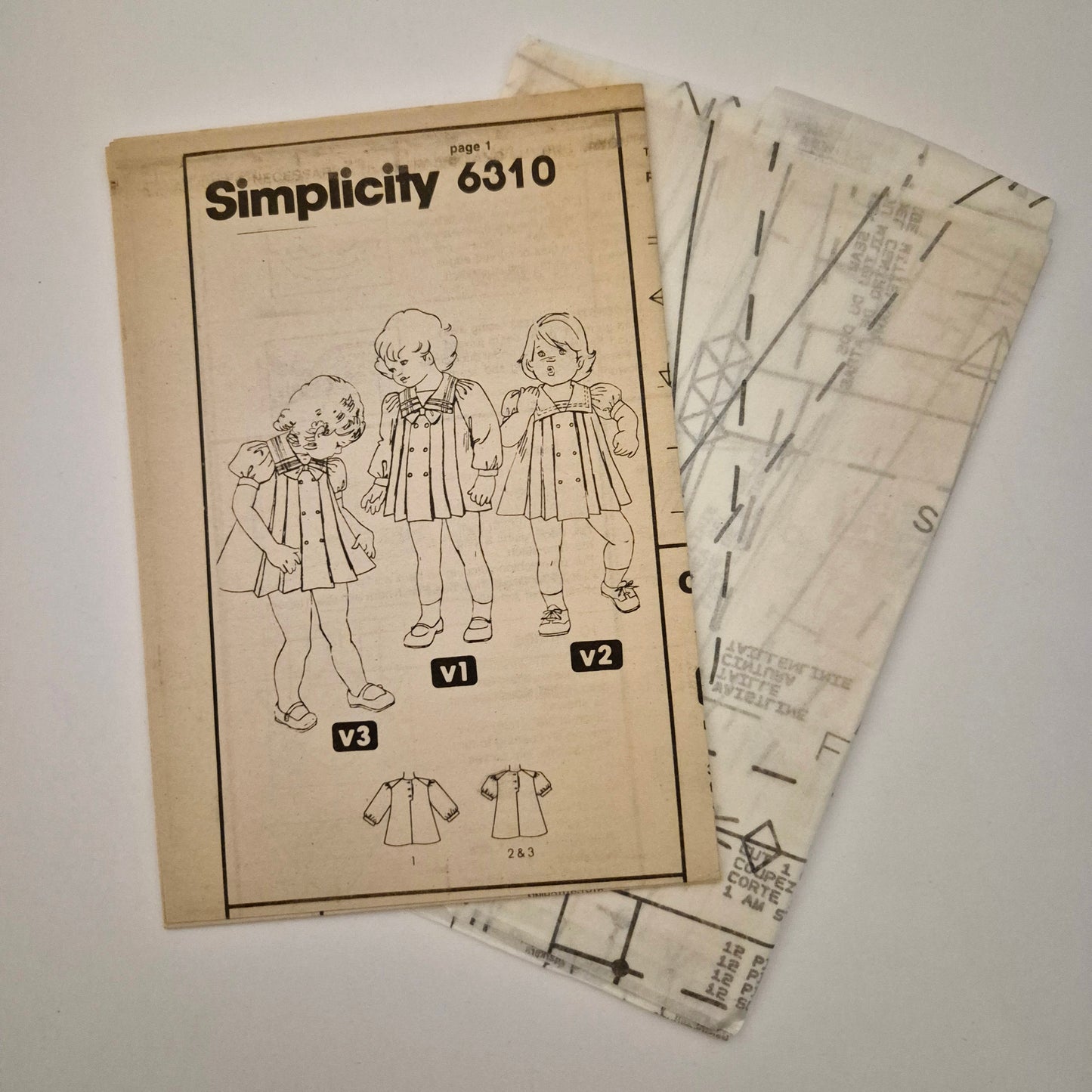Simplicity 6310, Toddler's sailor dress pattern, size 2