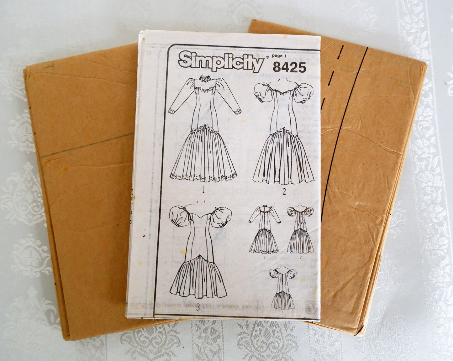 Simplicity 8425, wedding dress pattern, size 12