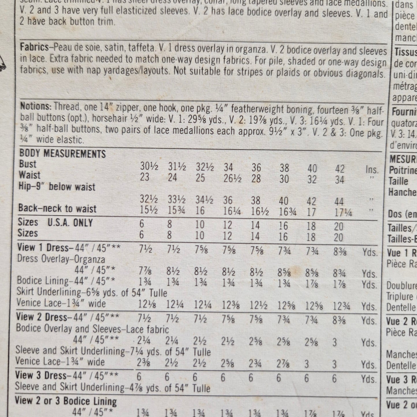 Simplicity 8425, wedding dress pattern, size 12